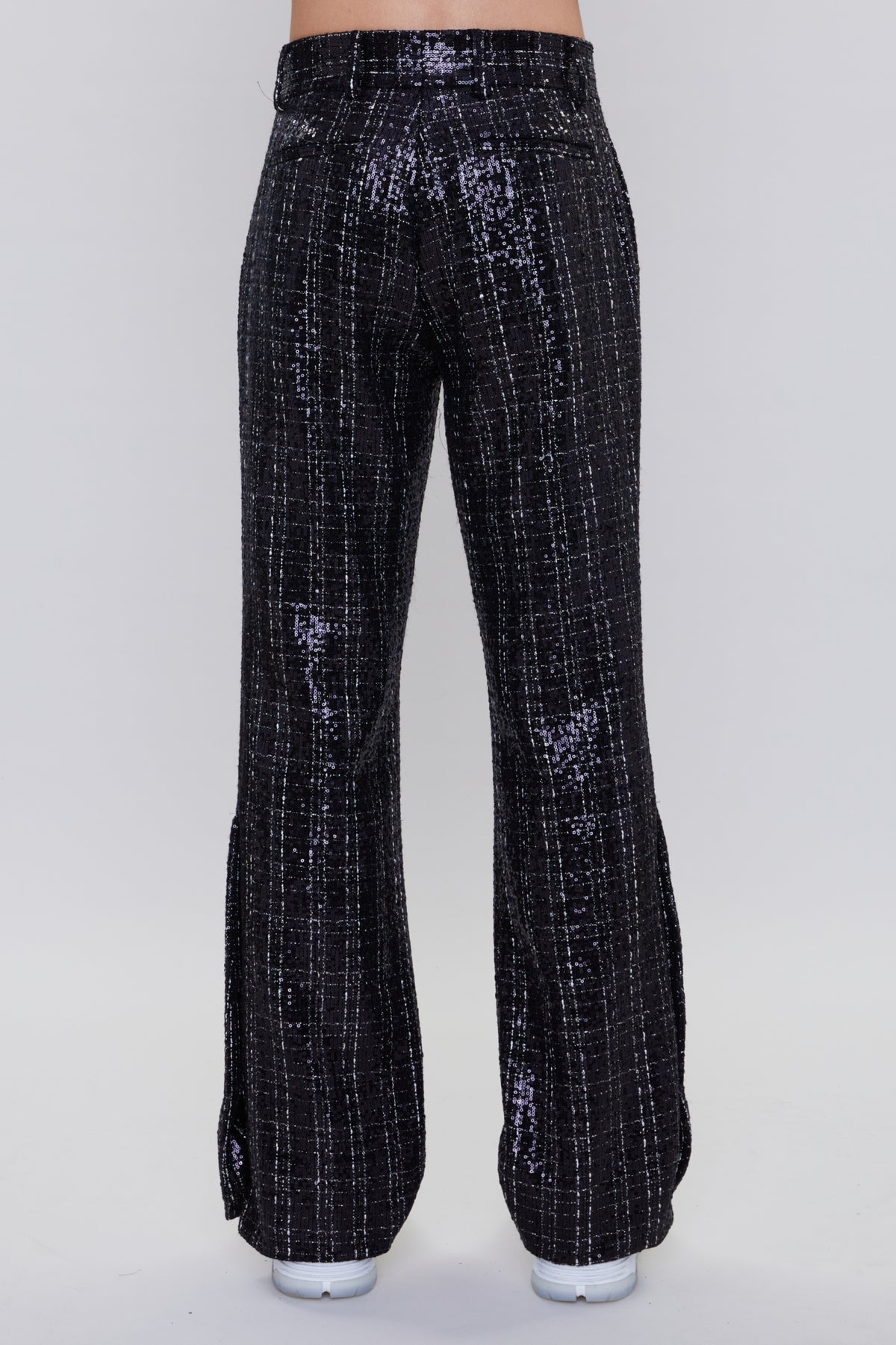 SEQUIN BOUCLE KICK FLARE