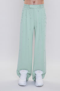 FLORAL DBL PLEATED PANT