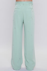 FLORAL DBL PLEATED PANT