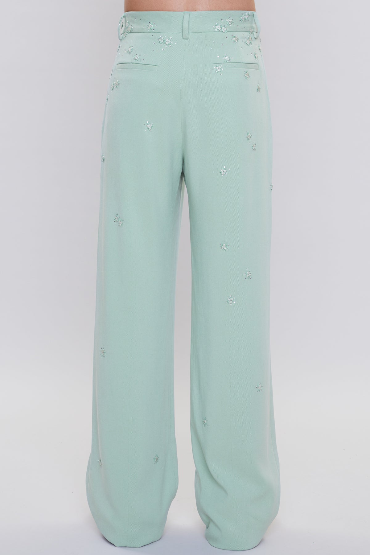 FLORAL DBL PLEATED PANT