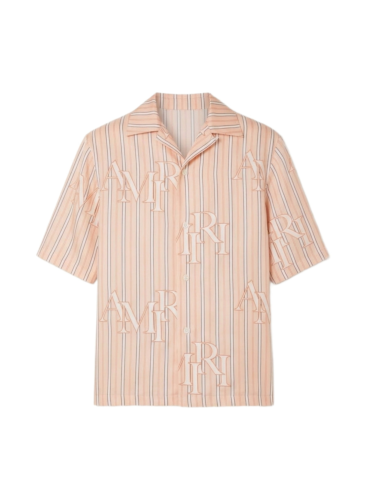STRIPE AMIRI STAGGERED BOWLING SHIRT