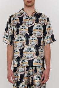ALL OVER PALM BOWLING SHIRT
