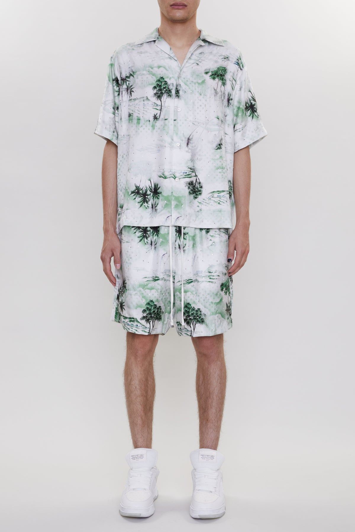 HAWAIIAN PRINT BOWLING SHIRT