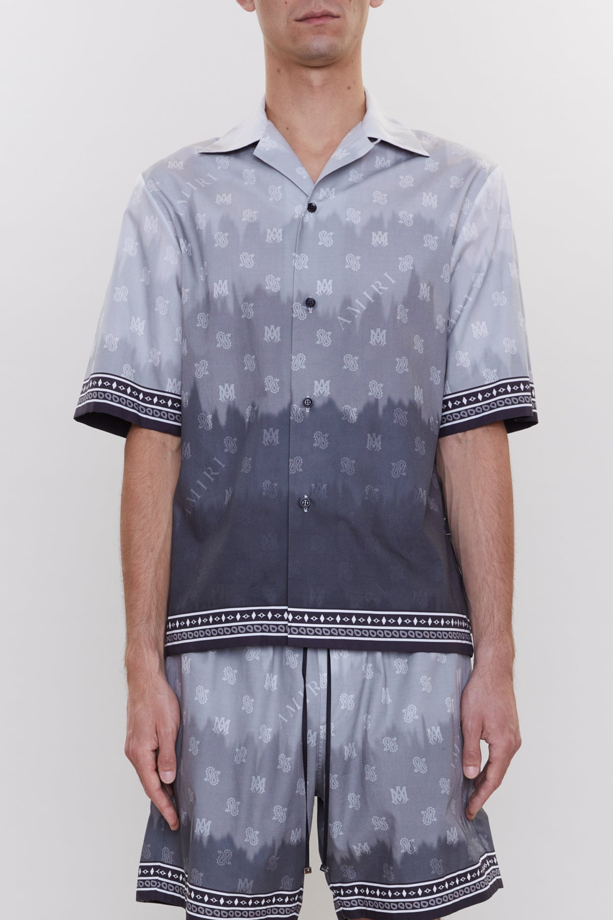MICRO MA PAISLEY S/S POPLIN SHIRT