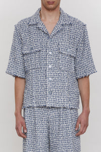 BOUCLE TWEED S/S OVERSHIRT