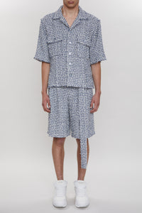 BOUCLE TWEED S/S OVERSHIRT