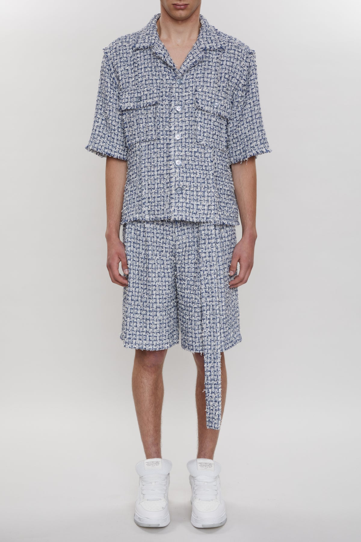 BOUCLE TWEED S/S OVERSHIRT