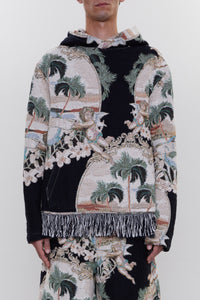 CHERUB PALM TAPESTRY HOODIE