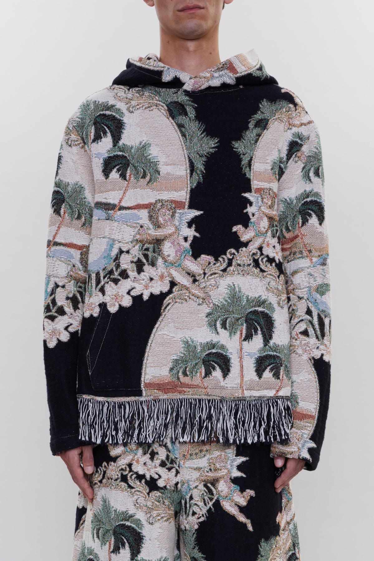 CHERUB PALM TAPESTRY HOODIE