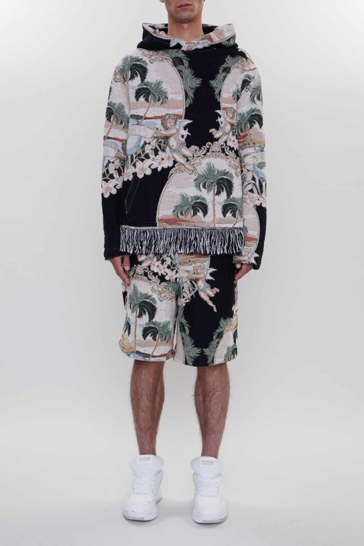 CHERUB PALM TAPESTRY HOODIE