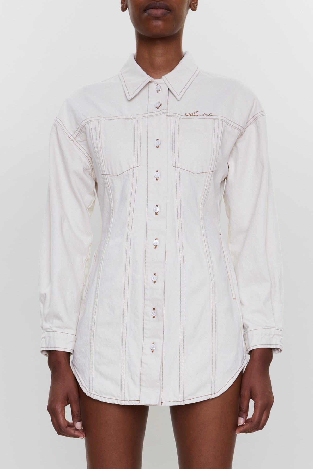 AMIRI SCRIPT SHIRT DRESS