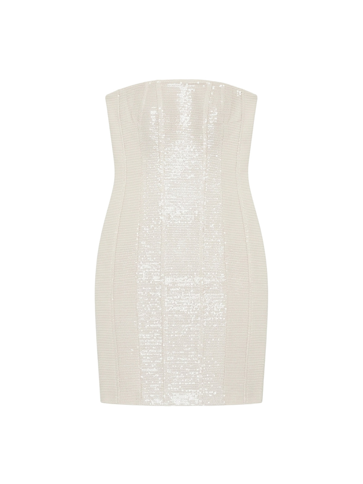CHIFFON SEQUIN MA BUSTIER DRESS