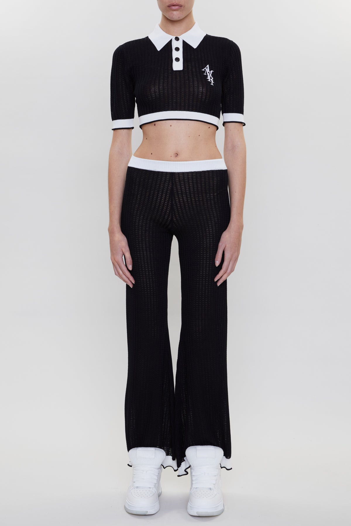 VERTICAL AMIRI KNIT POLO