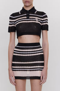 VERTICAL AMIRI STRIPE POLO