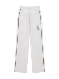 Hybrid bouclé tracksuit bottoms - Alabaster