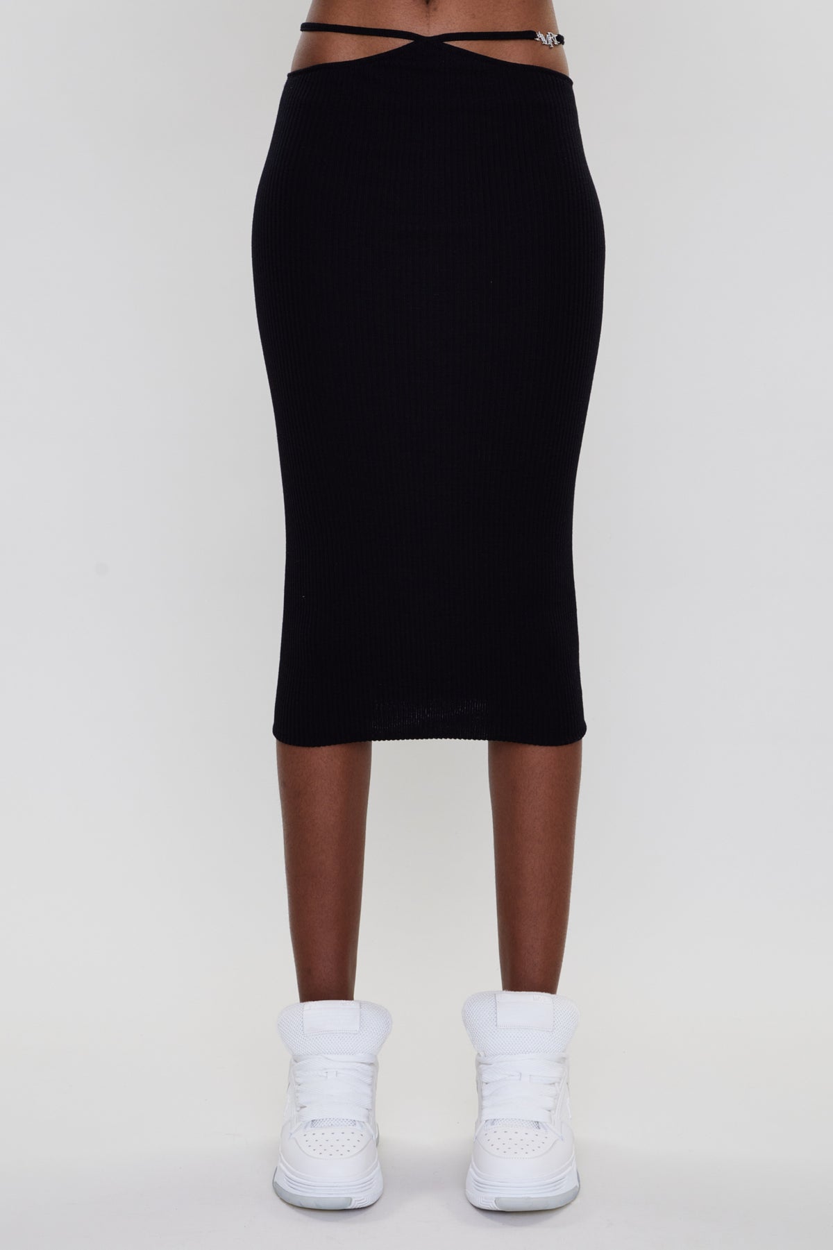 AMIRI STAGGERED MIDI SKIRT