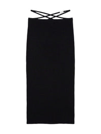 AMIRI STAGGERED MIDI SKIRT