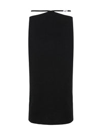 Jupe midi décalée Amiri - Black