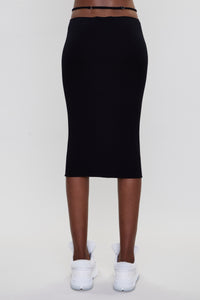 AMIRI STAGGERED MIDI SKIRT