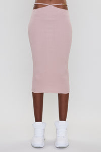 AMIRI STAGGERED MIDI SKIRT