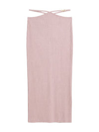 Amiri asymmetrical midi skirt - Cork