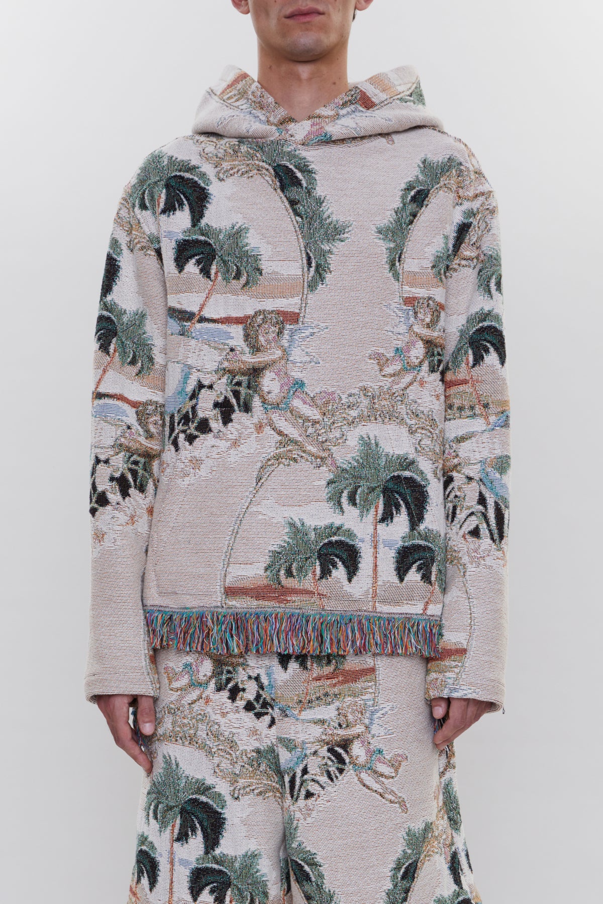 CHERUB PALM TAPESTRY HOODIE