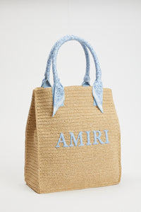 AMIRI RAFFIA TOTE
