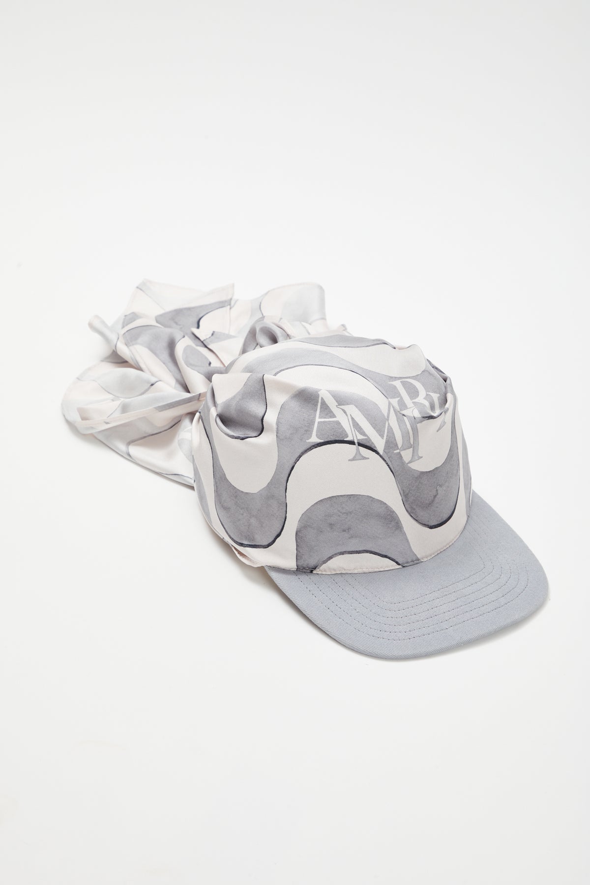 AMIRI WAVE SILK SCARF HAT