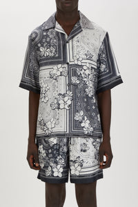 BANDANA FLORAL BOWLING SHIRT