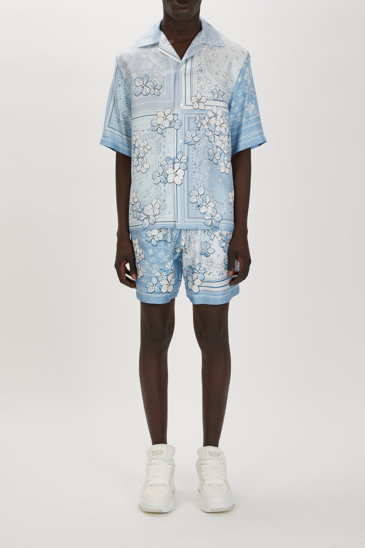BANDANA FLORAL BOWLING SHIRT
