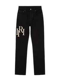 STAGGERED LOGO STRAIGHT JEAN