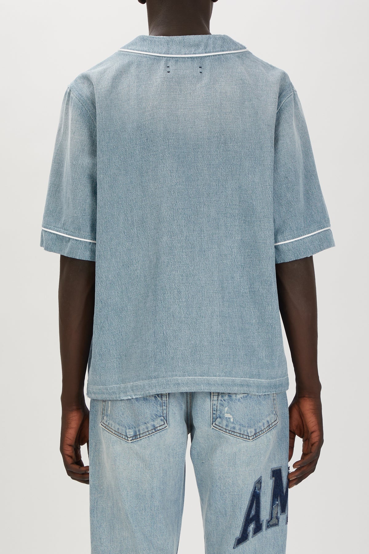 AMIRI SUNFADED BASEBALL SHIRT