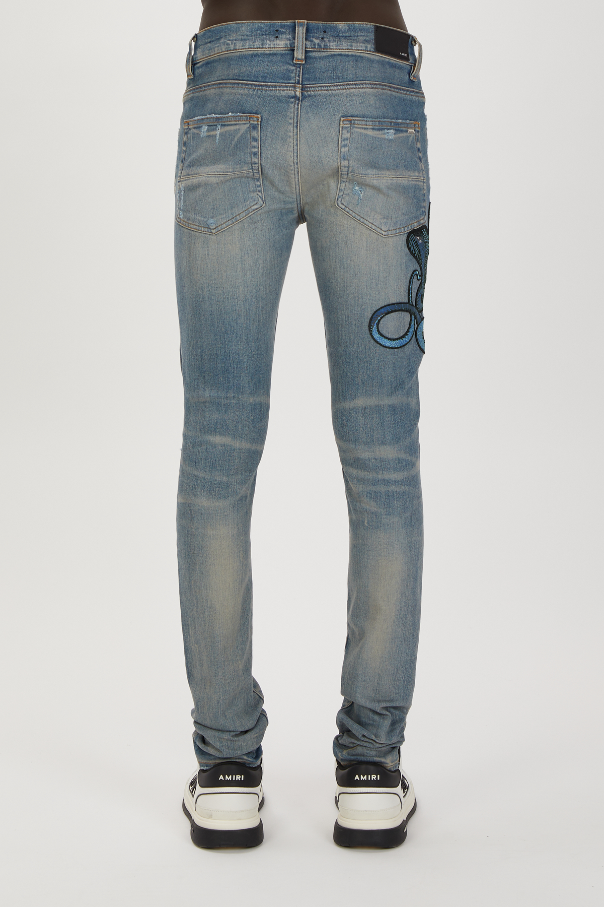 BLUE SNAKE THRASHER JEAN