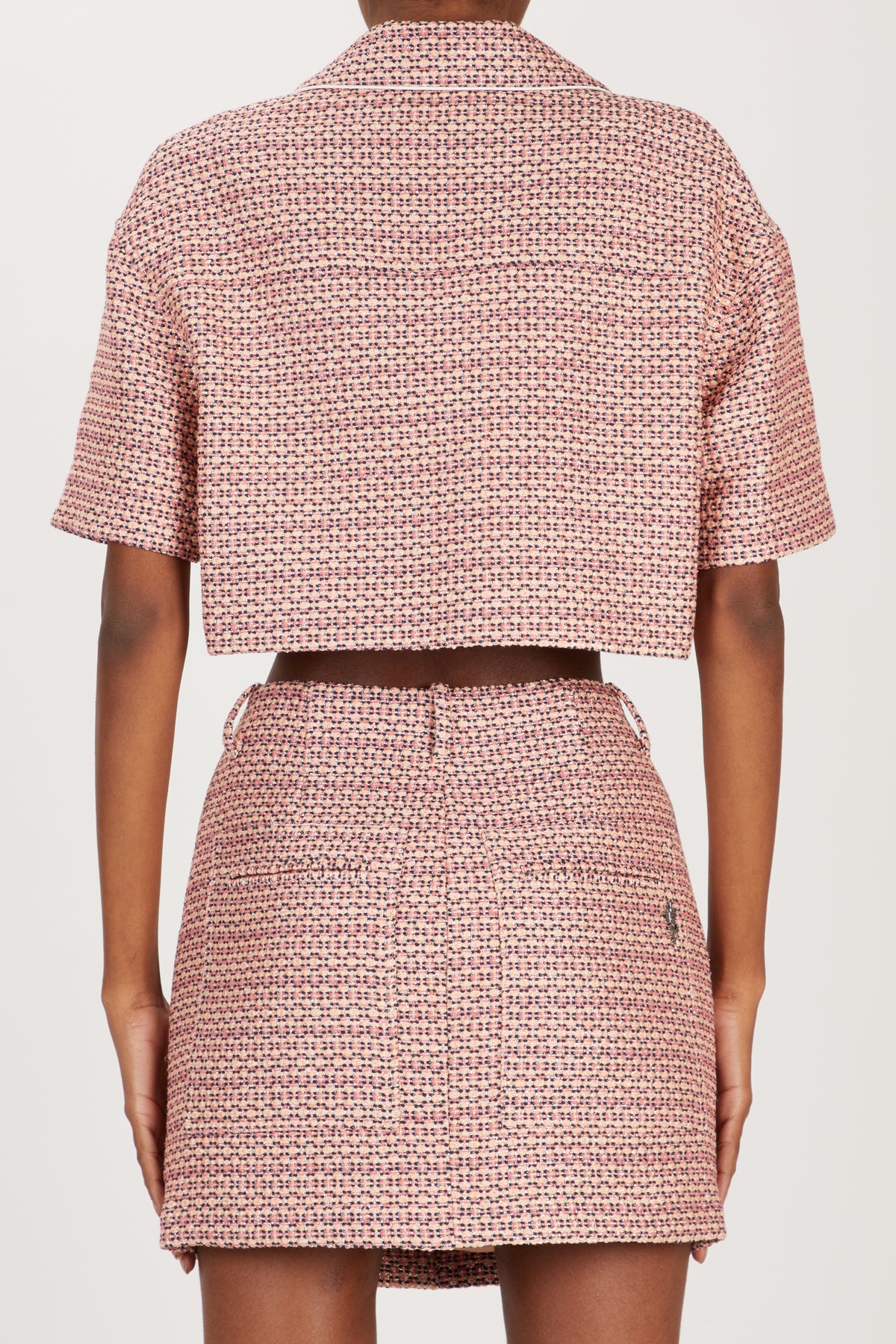 BOUCLE CROPPED SHIRT