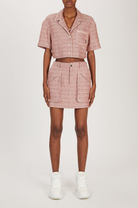 BOUCLE CROPPED SHIRT