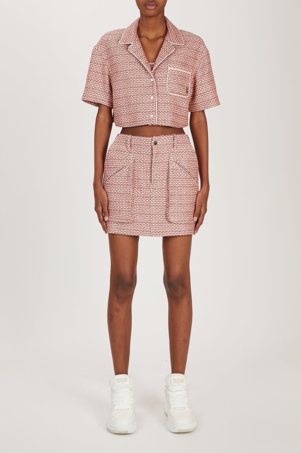 BOUCLE CROPPED SHIRT