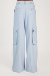 WIDE LEG PLEATED CARGO