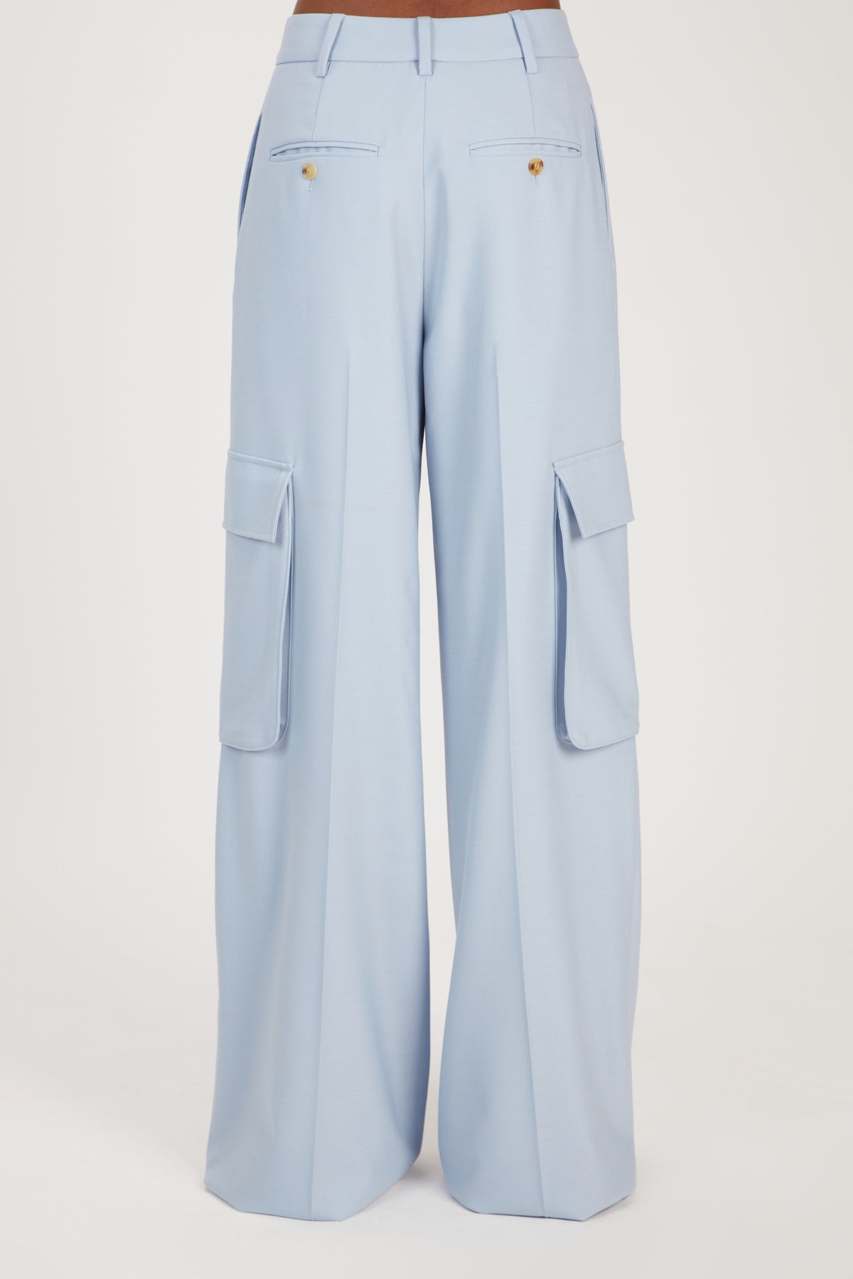 WIDE LEG PLEATED CARGO