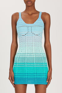 SUNSET OMBRE CROCHET DRESS
