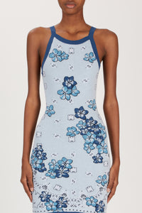 BANDANA FLORAL MINI DRESS