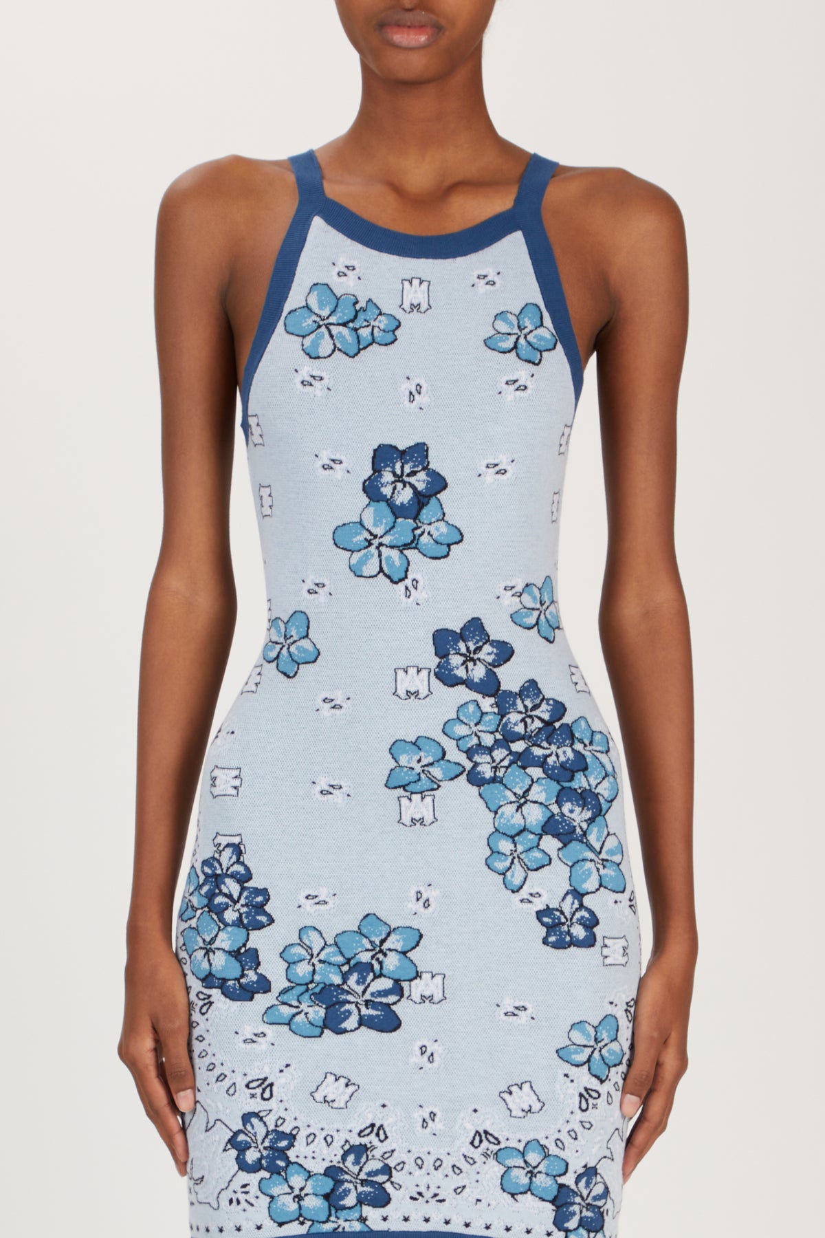 BANDANA FLORAL MINI DRESS