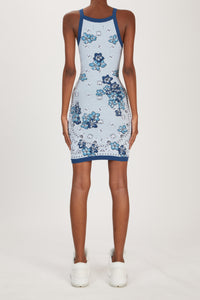 BANDANA FLORAL MINI DRESS