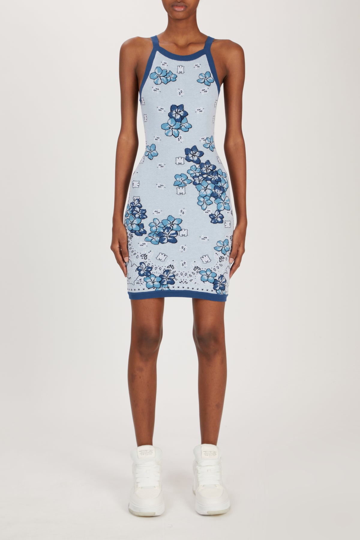 BANDANA FLORAL MINI DRESS