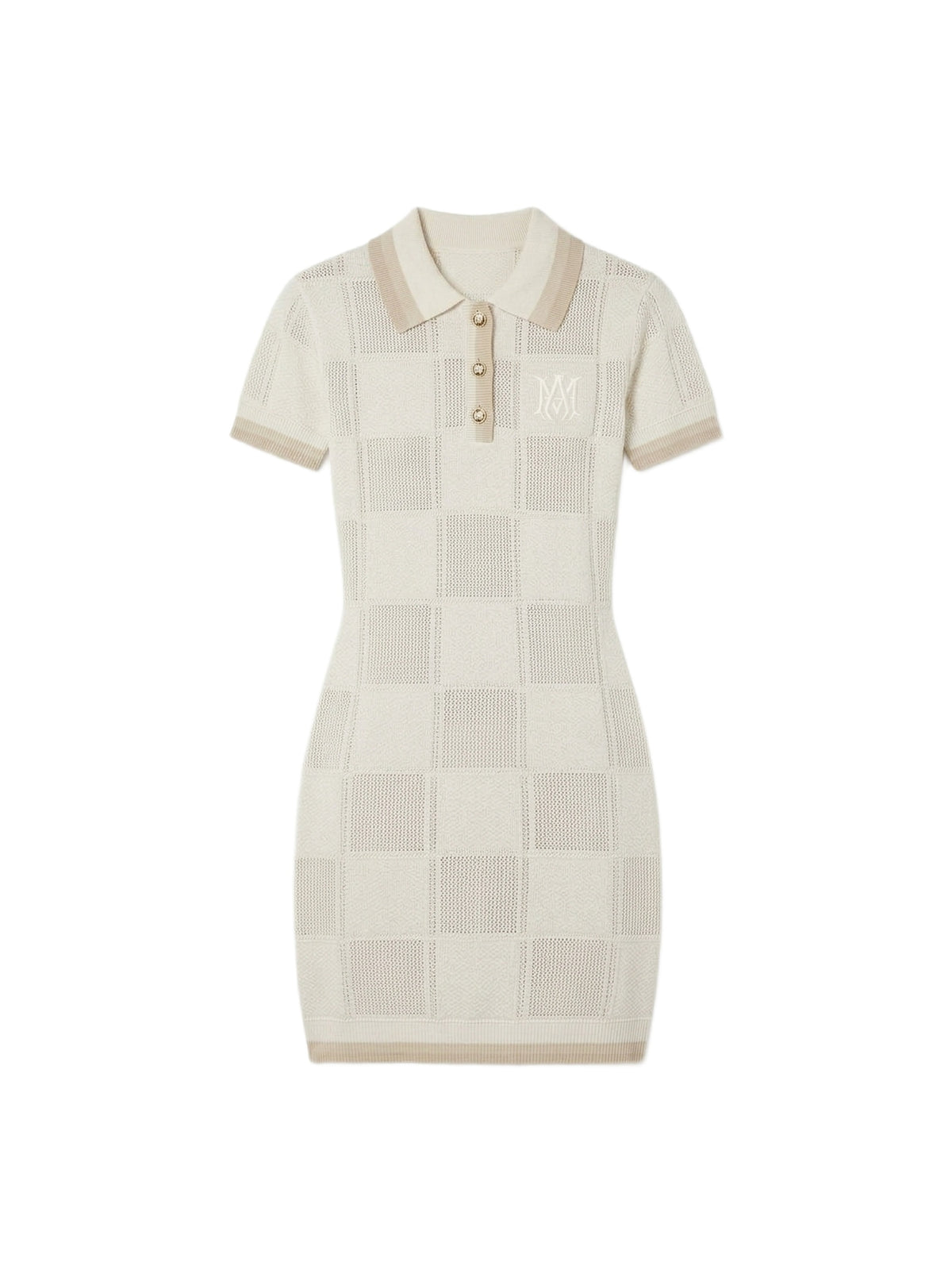 MA CHECKERED POLO DRESS