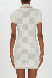 MA CHECKERED POLO DRESS