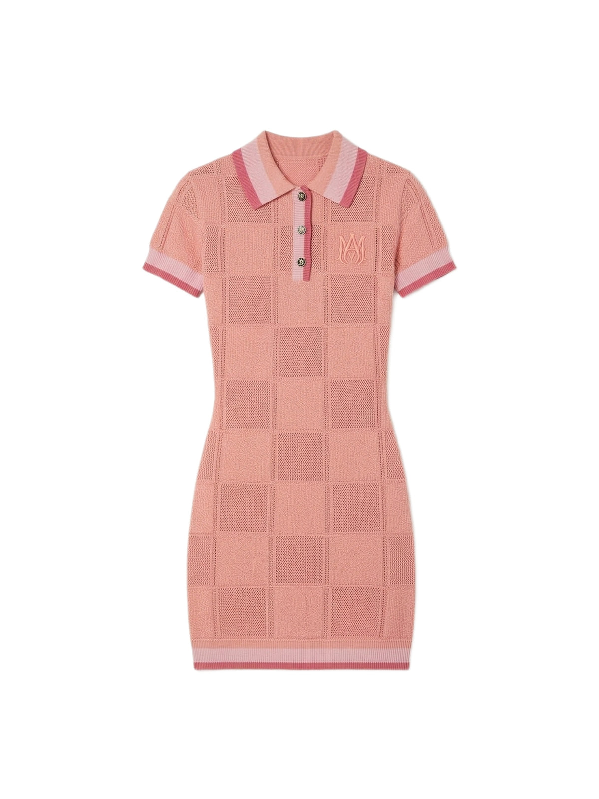 MA CHECKERED POLO DRESS