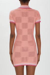 MA CHECKERED POLO DRESS