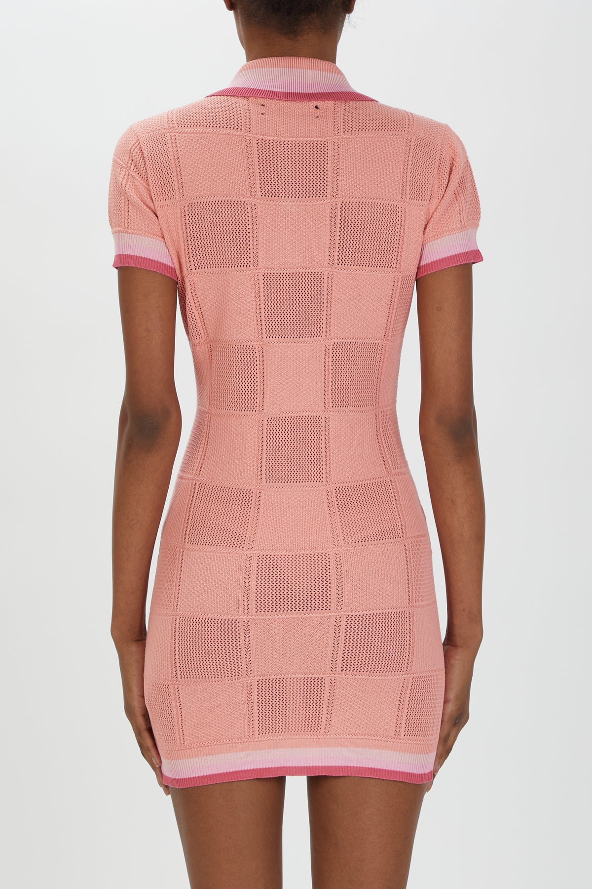 MA CHECKERED POLO DRESS