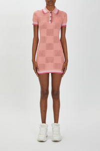 MA CHECKERED POLO DRESS