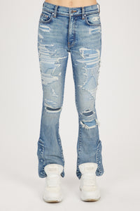 DISTRESSED KICK FLARE